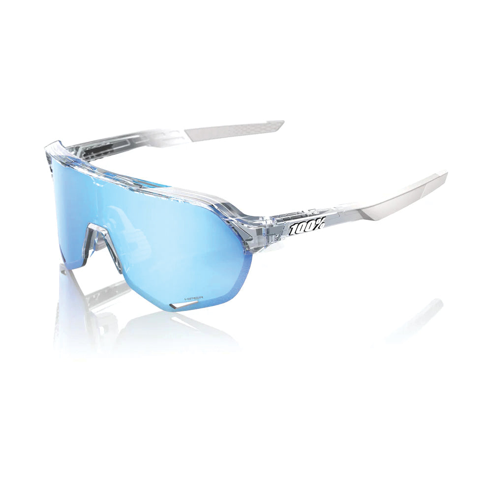 100 Percent Eyewear S2 - Polished Translucent Clear - HiPER Blue