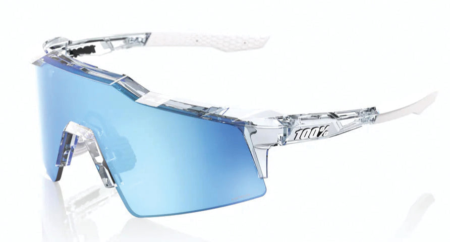 100 Percent Speedcraft SL - Polished Translucent Clear - HiPER Blue