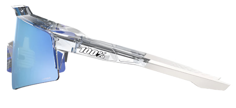 100 Percent Speedcraft SL - Polished Translucent Clear - HiPER Blue