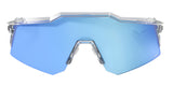 100 Percent Speedcraft XS - Polished Translucent Clear - HiPER Blue
