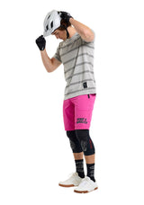 Troy Lee Designs Skyline Trail Short 25.2 Washed Out Party Pink SIDE-FRONT FACING MODEL
