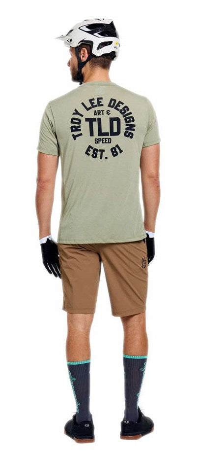 Troy Lee Designs Skyline Trail Short Shell Mono Sienna BACK FACING MODEL