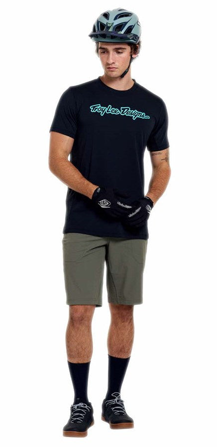 Troy Lee Designs Skyline Trail Short Shell Mono Army FRONT FACING MODEL