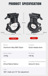 Gaciron Bicycle Light QR Holder Alloy