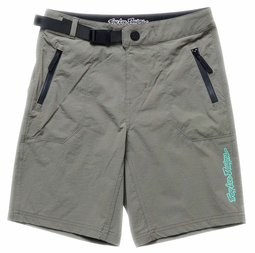 Troy Lee Designs Youth Skyline Trail Short Shell Mono Army FRONT