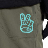 Troy Lee Designs Youth Skyline Trail Short Shell Mono Army DETAILS