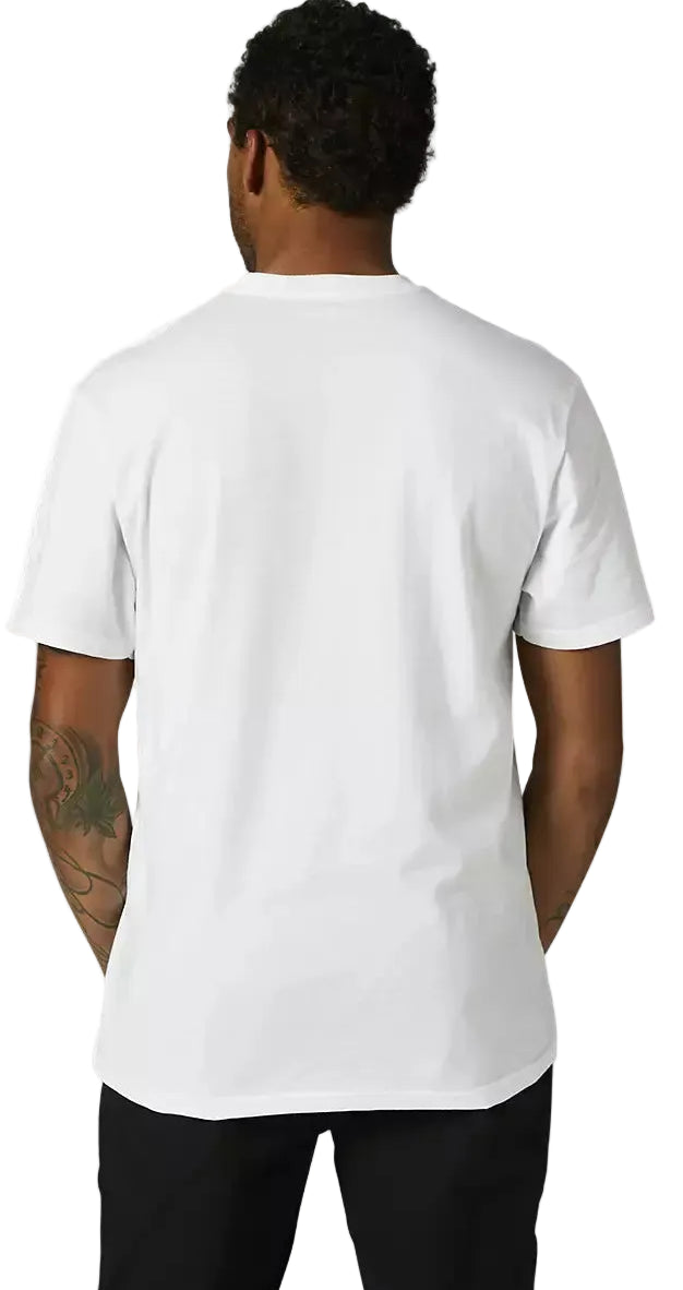 Fox KAWI STRIPES Short Sleeve TEE OpticWhite BACK FACING MODEL