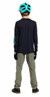 Troy Lee Designs Youth Skyline Trail Pant Mono Army BACK FACING MODEL