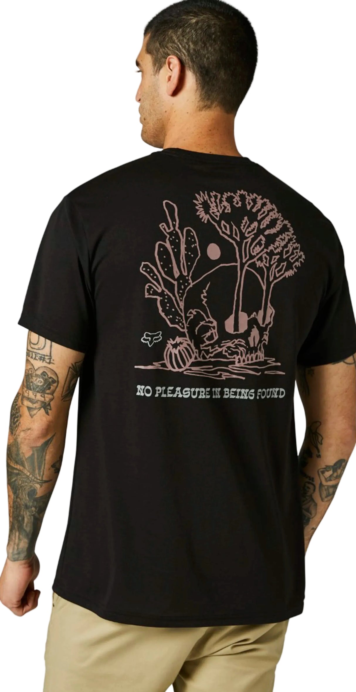Fox ROAD TRIPPIN Short Sleeve TECH TEE Black BACK FACING MODEL