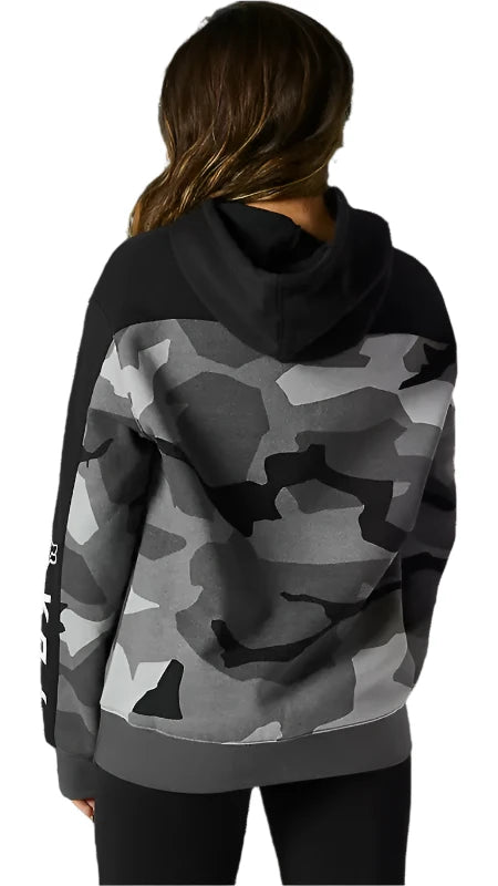 Fox WOMENS  BNKR PULLOVER FLEECE - Black Camo