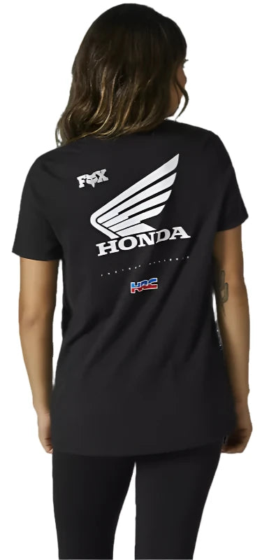 Fox WOMENS HONDA WING SS TEE - Black BACK