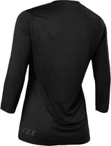 Fox WOMENS FLEXAIR 3/4  JERSEY - Black BACK