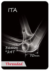 Token TK877ITA ITA Threaded Bottom Bracket for Shimano Ceramic