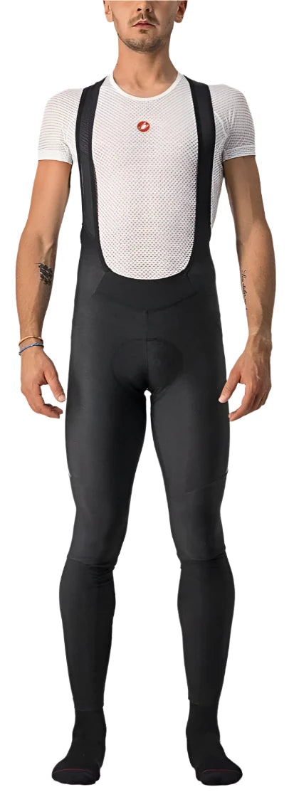 CASTELLI VELOCISSIMO BIB TIGHT BLACK/SILVER REFLEX FRONT