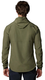 Fox RANGER WIND PULLOVER OlvGreen BACK FACING MODEL