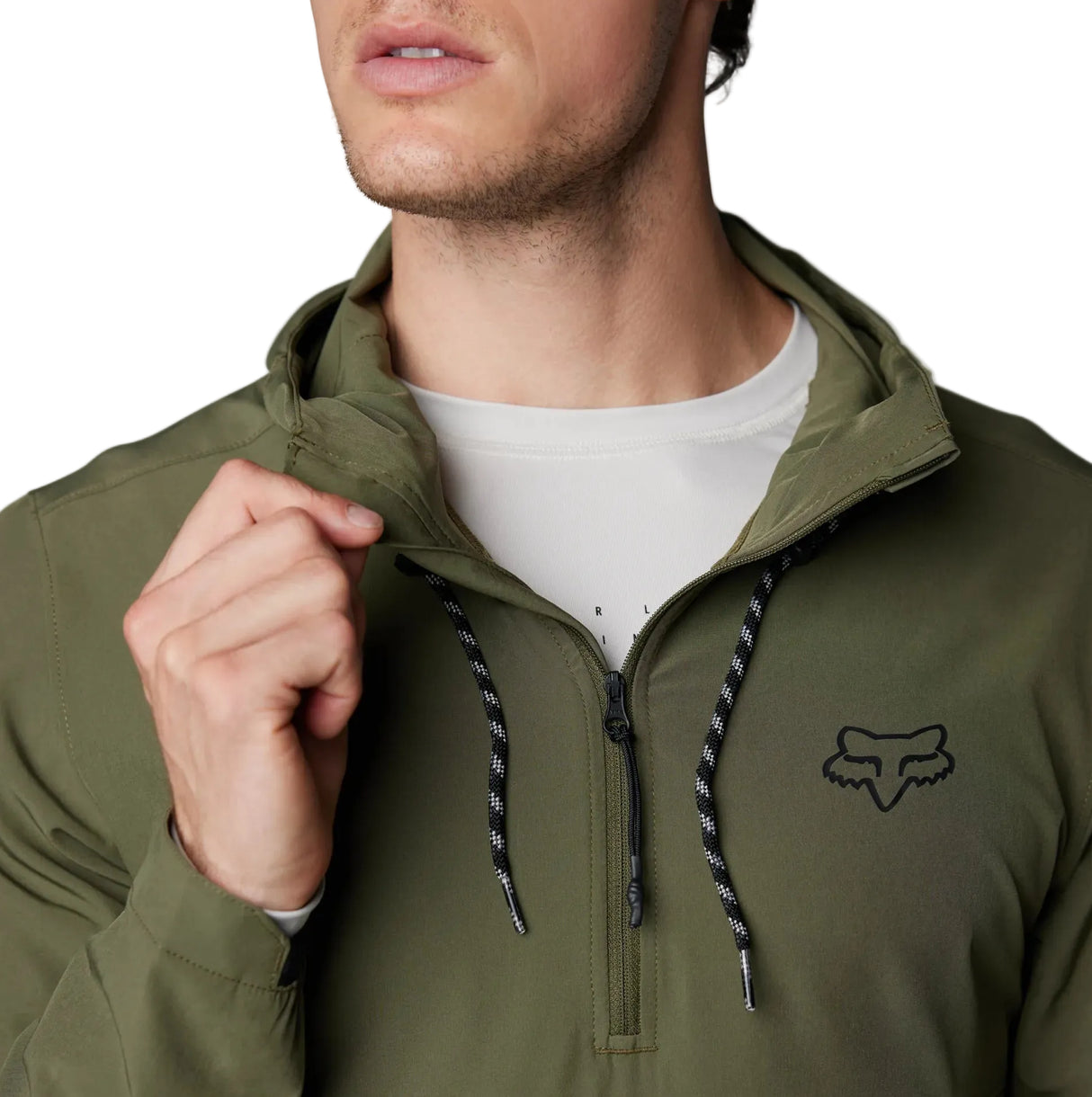 Fox RANGER WIND PULLOVER OlvGreen DETAILS