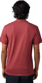 Fox TRACK BEAST SS PREM TEE Scarlet BACK FACING MODEL