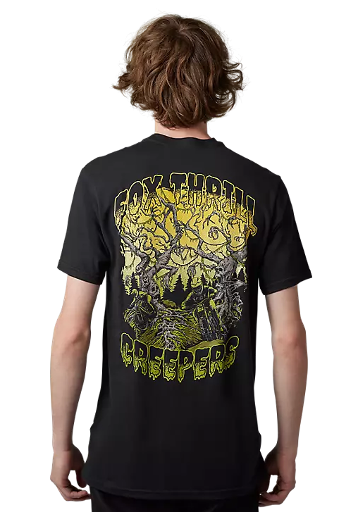 Fox THRILLEST SS PREM TEE Black BACK FACING MODEL