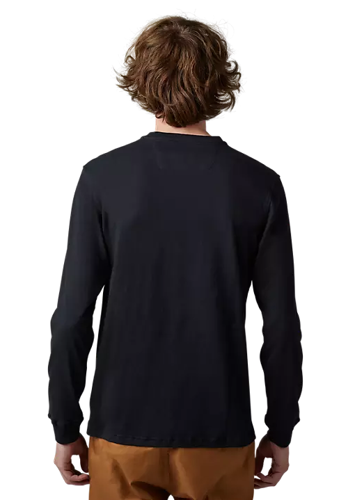 Fox LEVEL UP LS PREM PKT TEE Black BACK FACING MODEL