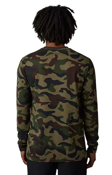 Fox VZNS LS TECH TEE CAMO GreenCam BACK FACING MODEL