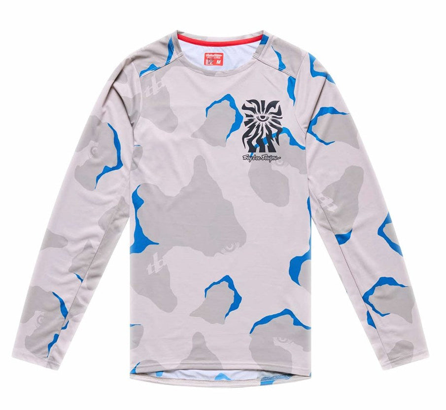 Troy Lee Designs Skyline Pro LS Jersey Flow Camo Pumice Front 
