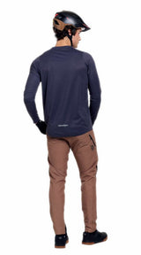 Troy Lee Designs Skyline Pro Long Sleeve Jersey Mono Carbon BACK FACING MODEL