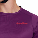 Troy Lee Designs Skyline Pro Long Sleeve Jersey Mono Sangria Detail 