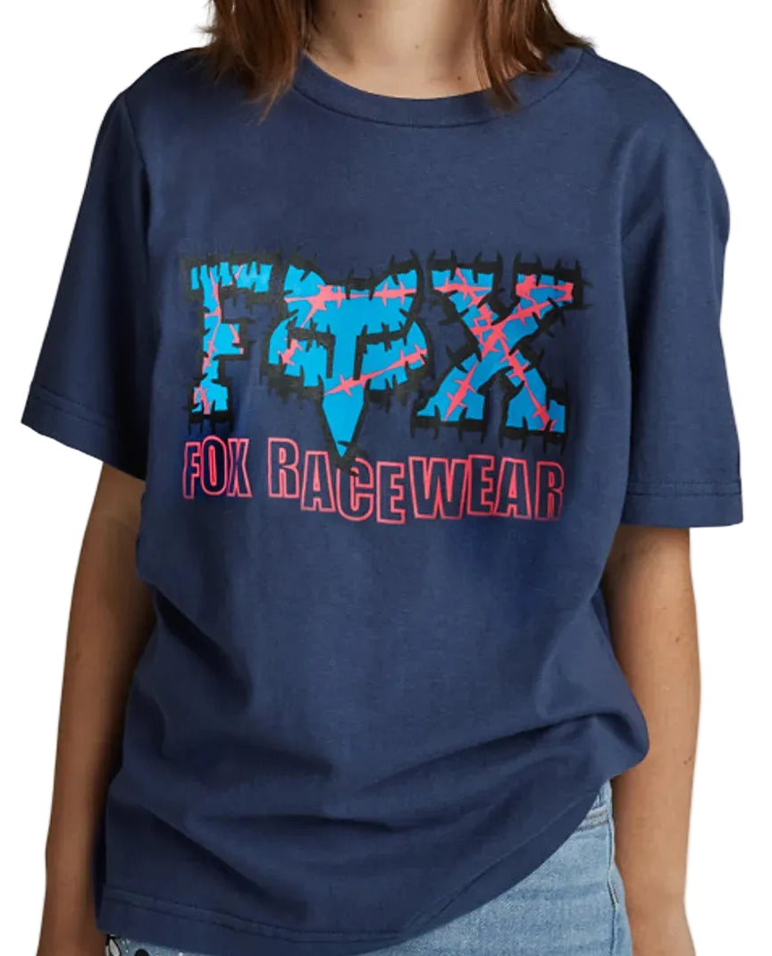 Fox YOUTH BARBED WIRE || Short Sleeve TEE DpCobalt FRONT 
