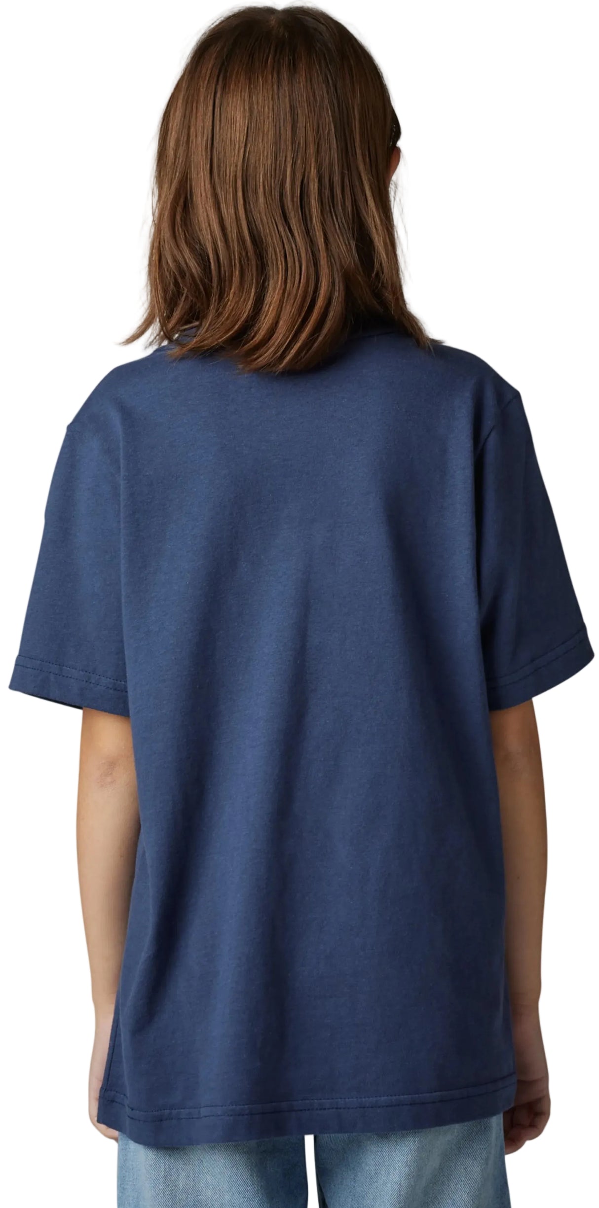 Fox YOUTH ABSOLUTE Short Sleeve TEE DpCobalt BACK FACING MODEL