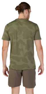 Fox REP Short Sleeve JACQUARD TOP Olive Camo BACK FACING MODEL