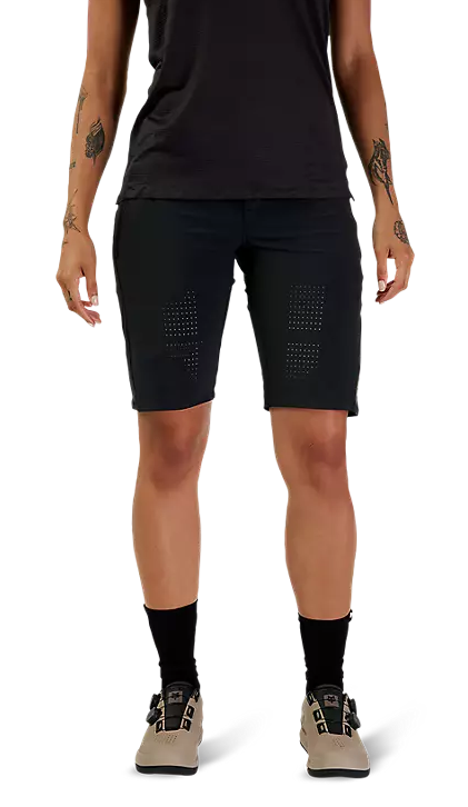 Fox Flexair W Short Black FRONT DETAILS