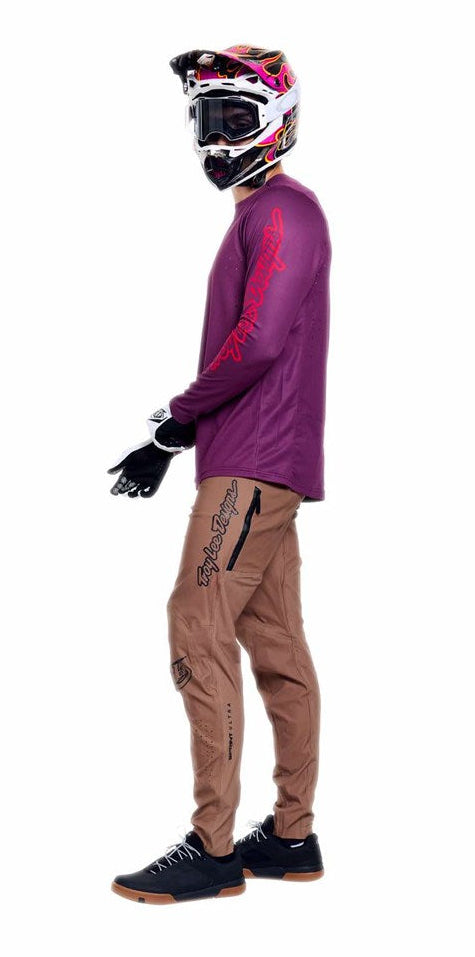 Troy Lee Designs Sprint Pro Jersey Mono Sangria Side Front Facing Model 