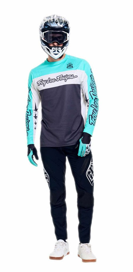 Troy Lee Designs Sprint Pro Jersey Lowrider Sangria Front Facing Model 