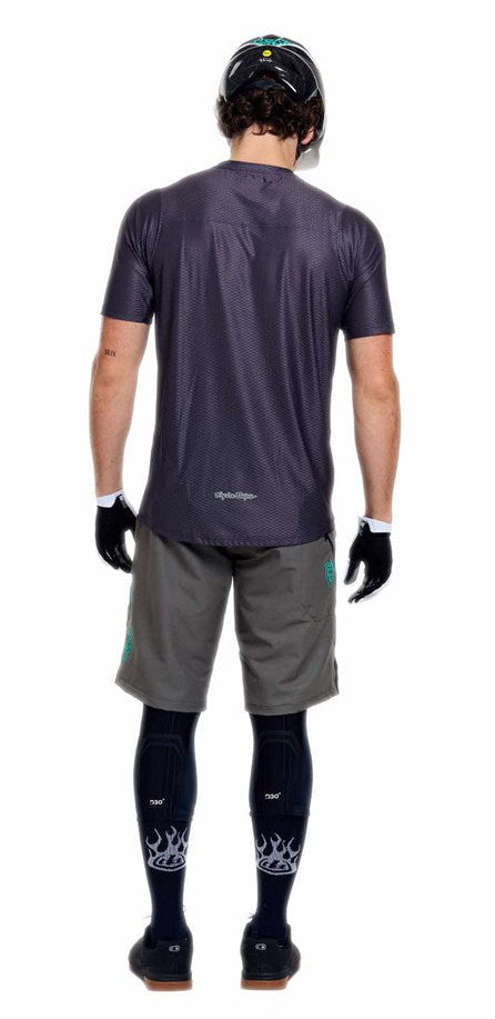 Troy Lee Designs Skyline Pro Long Sleeve Jersey Mono Sangria BACK FACING MODEL