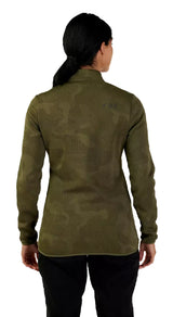 Fox W RANGER MIDLAYER FULL ZIP Olive Green BACK FACING MODEL 