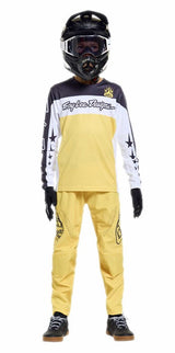 Troy Lee Designs Youth Sprint Pro Jersey Yo Moto Butter FRONT FACING MODEL