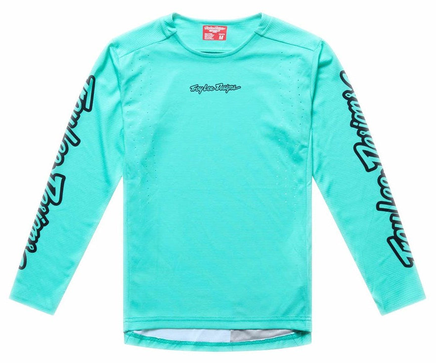 Troy Lee Designs Youth Sprint Pro Jersey Mono Real Teal FRONT 