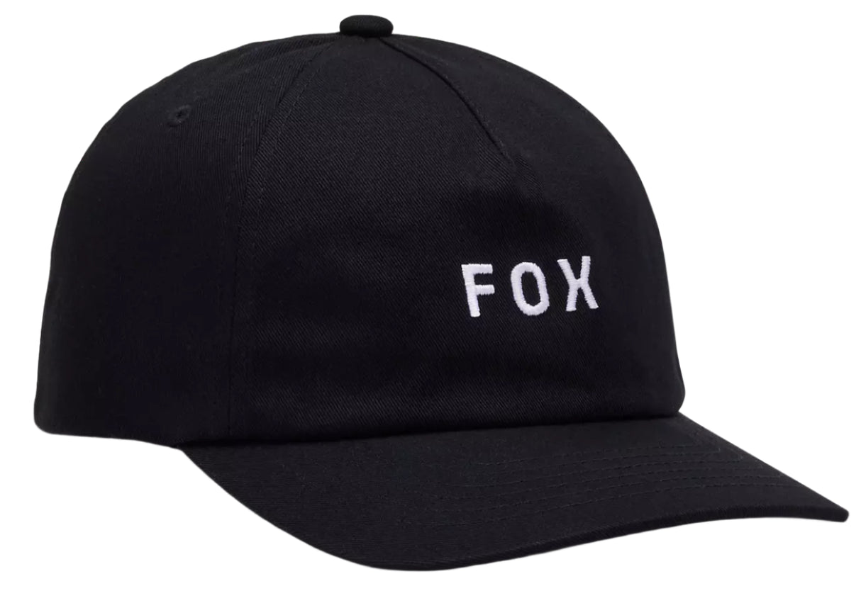 Fox WORDMARK ADJUSTABLE Hat Black/White