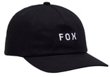 Fox WORDMARK ADJUSTABLE Hat Black/White