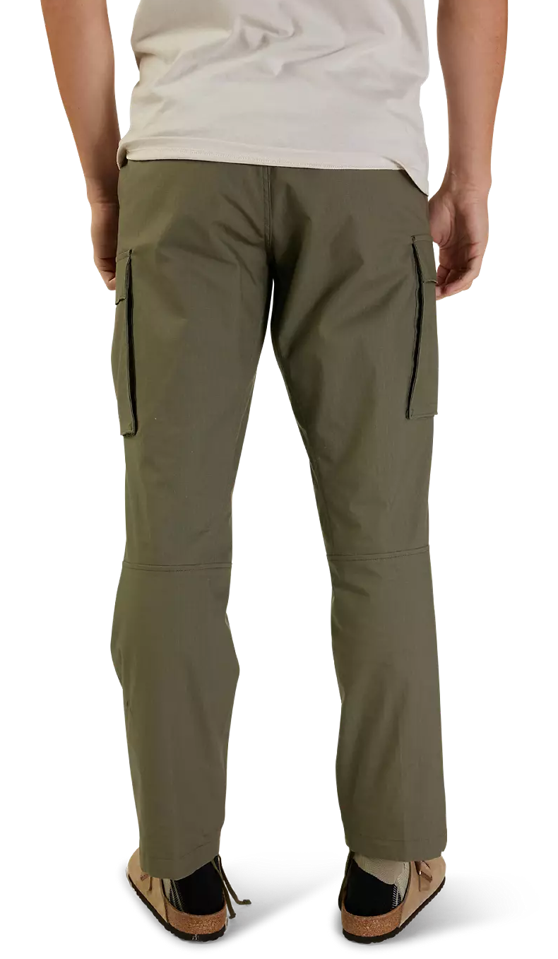 Fox SOURCE UTILITY PANT Olive Green BACK FACING MODEL 
