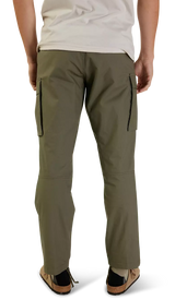 Fox SOURCE UTILITY PANT Olive Green BACK FACING MODEL 