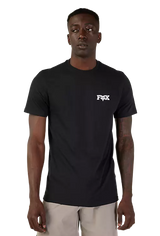 Fox PROGRESSION Short Sleeve PREM TEE Black FRONT FACING MODEL