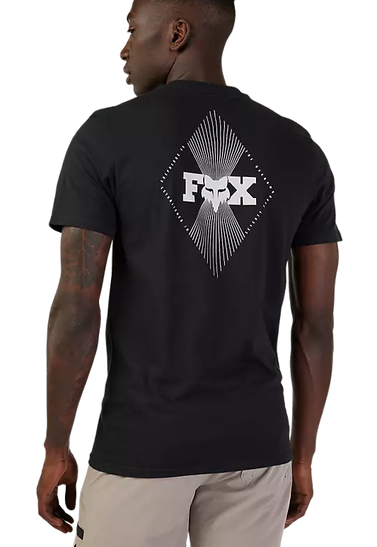 Fox PROGRESSION Short Sleeve PREM TEE Black BACK FACING MODEL