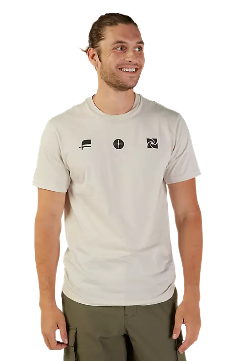 Fox SENSORY Short Sleeve PREM TEE VintWhite FRONT FACING MODEL