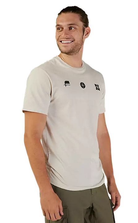 Fox SENSORY Short Sleeve PREM TEE VintWhite DETAILS
