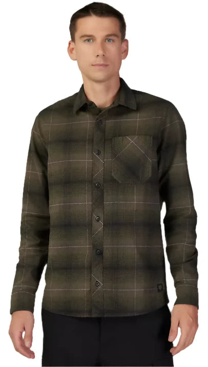 Fox SOURCE FLANNEL - Olive Green