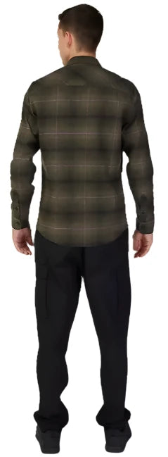 Fox SOURCE FLANNEL - Olive Green