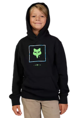 Fox YTH ATLAS FLEECE PO Black FRONT FACING MODEL