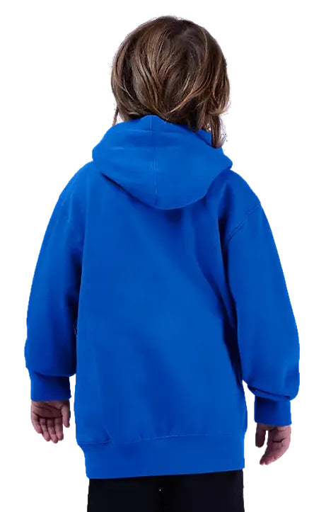 Fox Youth Absolute Fleece Pullover Blue BACK FACING MODEL 