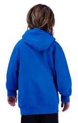 Fox Youth Absolute Fleece Pullover Blue BACK FACING MODEL 